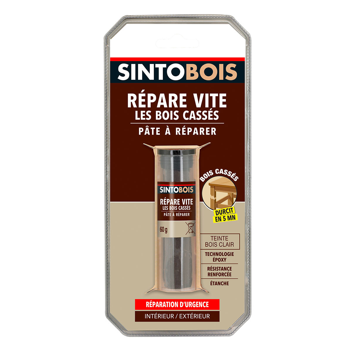 Répare vite, pâte à réparer bois epoxy