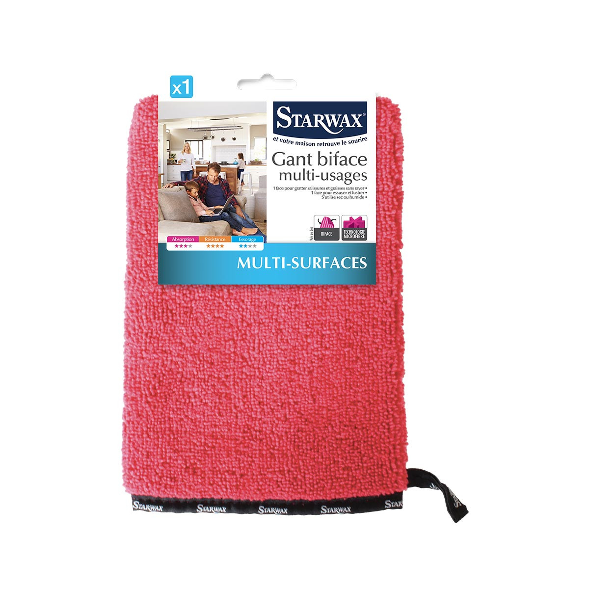 Gant microfibre biface multi-usages