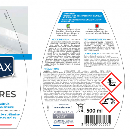 Anti-moisissures pour joints et salle de bains