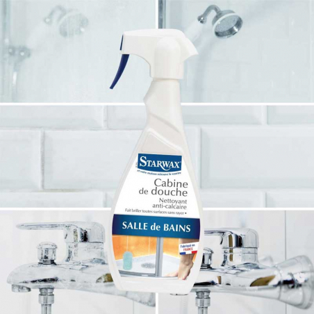 Nettoyant anti-calcaire pour cabine de douche