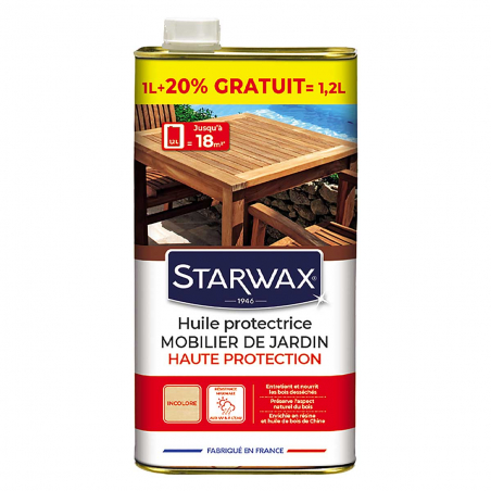 Huile haute protection pour mobilier de jardin en bois