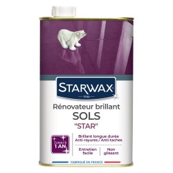 STARWAX Entretien Brillant pour Sols PVC - 3x 1L - Idéal pour Raviver et  Entretenir la Brillance d'un Sol en PVC