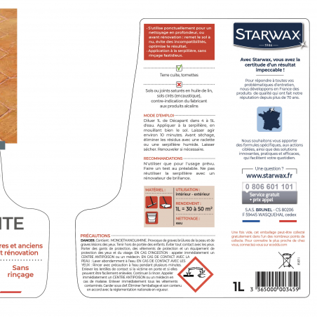 Décapant pour tomettes et terres cuites