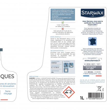 Décapant sans rinçage pour sols PVC