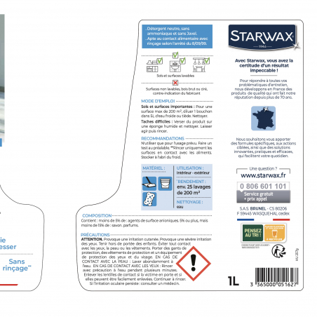 Nettoyant universel multi-usages pH neutre