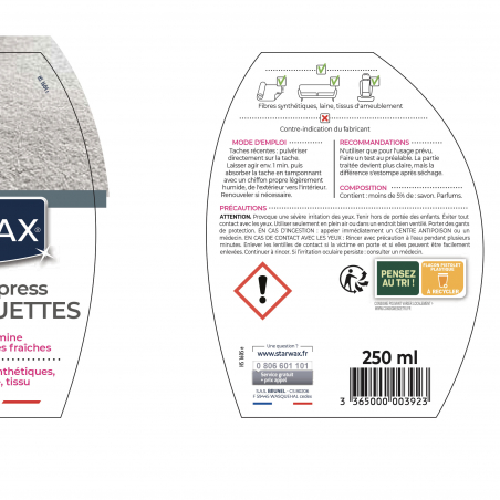Détachant express pour tapis et moquettes