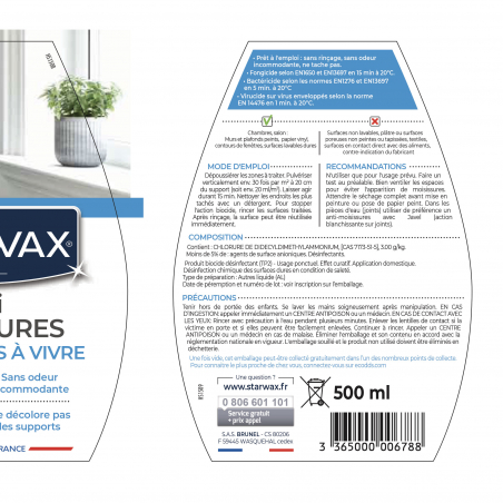 Nettoyant anti-moisissures pour joints Starwax, 500 ml