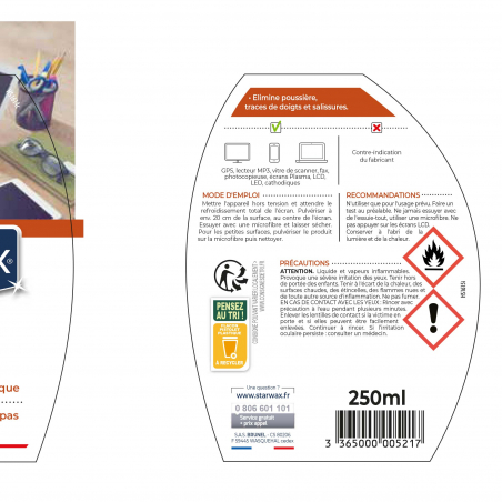 Gel nettoyant pour écrans