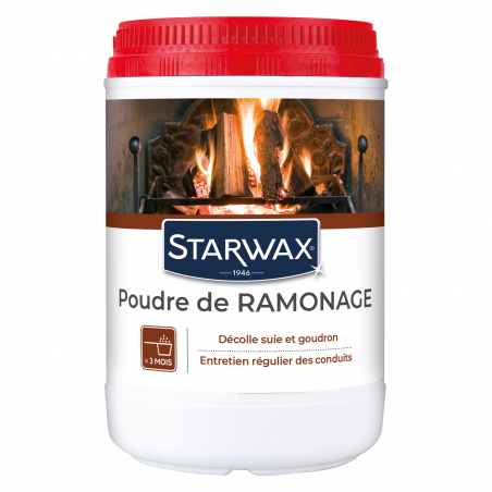 Poudre de ramonage pour poêle et cheminée