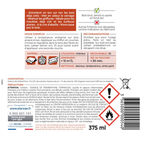 Cire antiquaire pâte pour bois cirés
