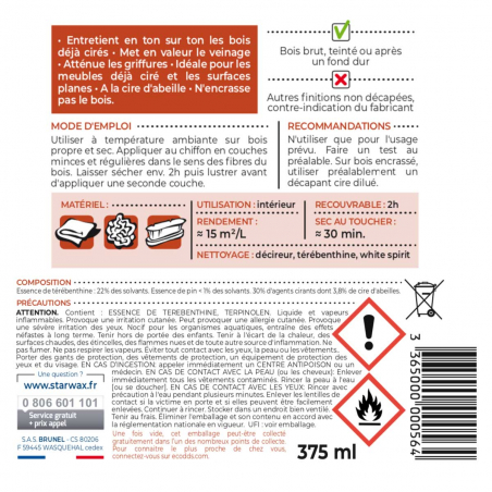 Cire antiquaire pâte pour bois cirés