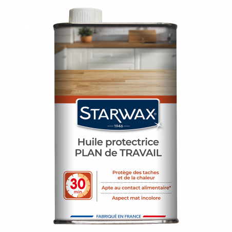 Huile protectrice pour plan de travail en bois huilé