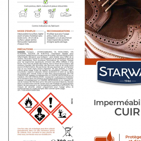 Imperméabilisant pour cuirs, daim et nubuck