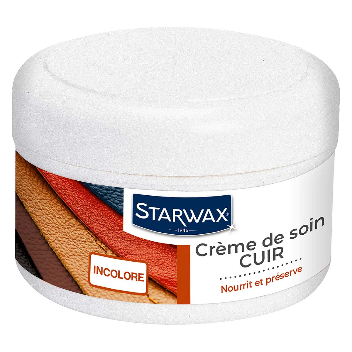 Crème de soin incolore pour cuir