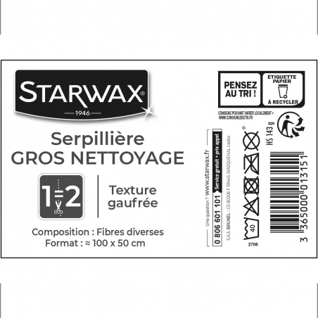 Serpillère gros nettoyage