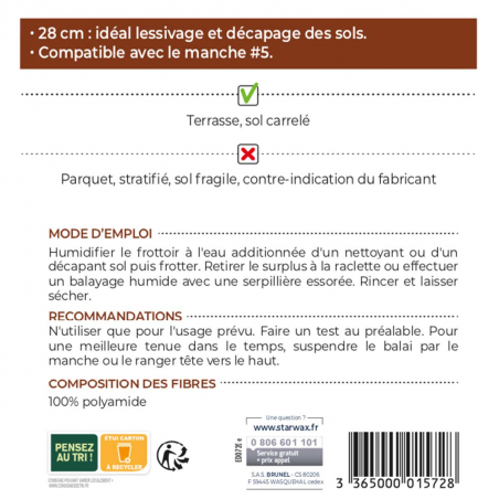Frottoir pour terrasses et sols carrelés