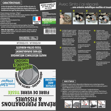 Répare perforations (tissu fibre verre tissée 270g)
