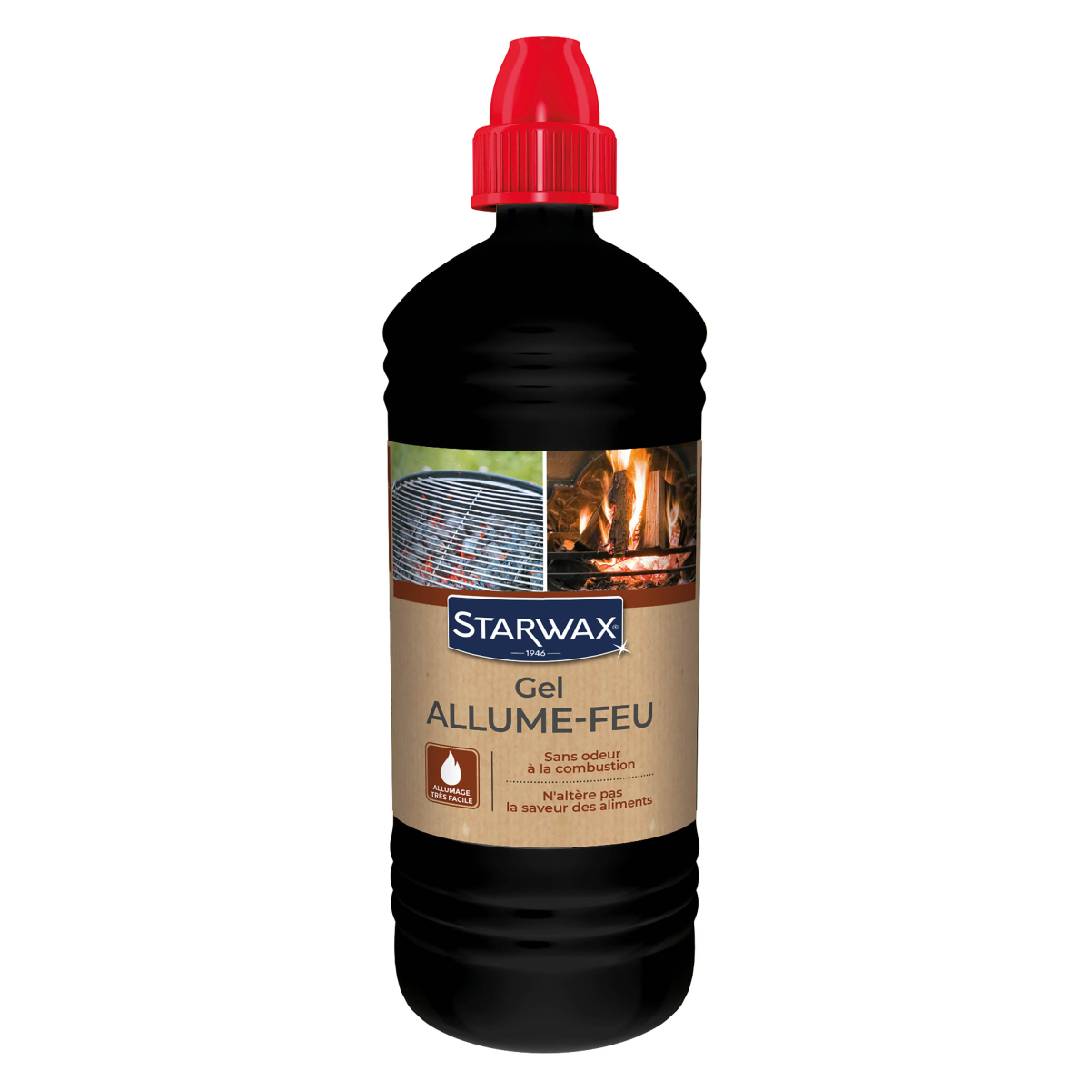 Allume Feu gel naturel d'origine végétale Feudor - Flacon 1 l