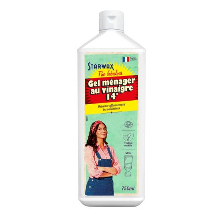 Gel ménager au vinaigre spécial sanitaires et cuvettes WC