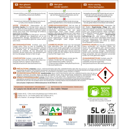 Entretien brillant pour parquets et sols stratifiés