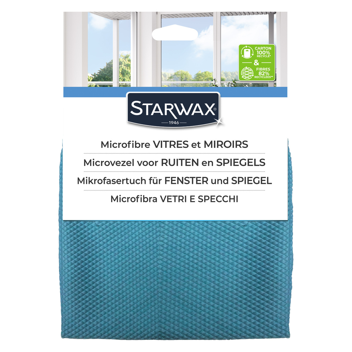 Microfibre Spéciale Vitre, Miroir, Inox & Aluminium - Mama Wax