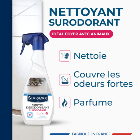 Nettoyant désodorisant surodorant spécial milieu animal