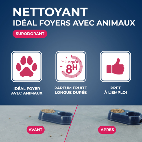 Nettoyant désodorisant surodorant spécial milieu animal