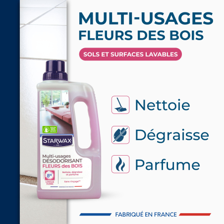 Nettoyant désodorisant longue durée parfum fleur des bois