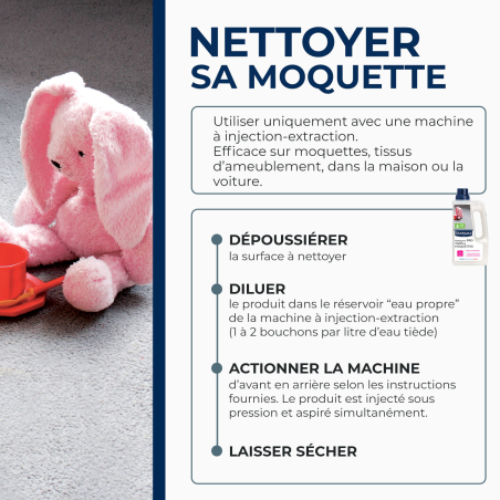 Nettoyant méthode "pro" pour tapis et moquettes