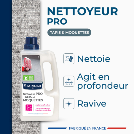 Nettoyant méthode "pro" pour tapis et moquettes