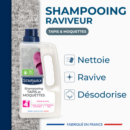 Shampooing raviveur pour tapis et moquettes