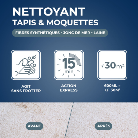 Nettoyant express pour tapis et moquettes