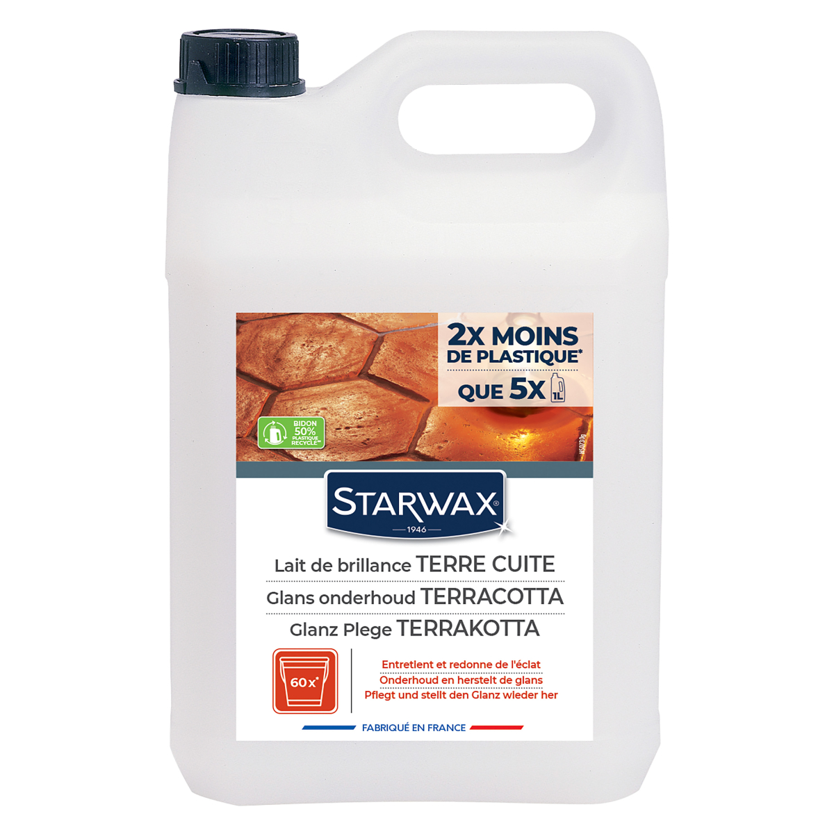 Lait de brillance pour tomettes et terres cuites