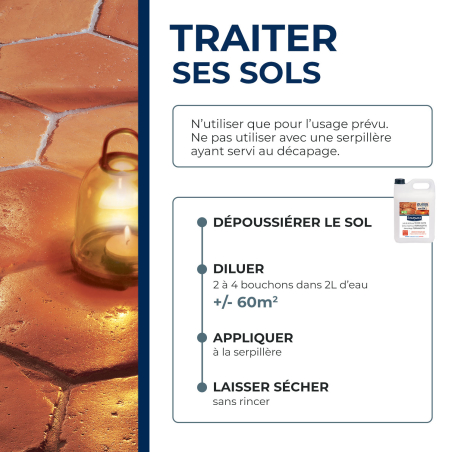 Lait de brillance pour tomettes et terres cuites