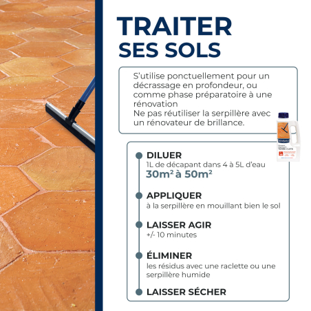 Décapant pour tomettes et terres cuites