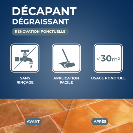 Décapant pour tomettes et terres cuites