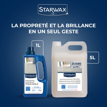 Shampooing autolustrant pour sols intérieurs