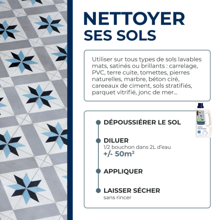 Nettoyant doux pour sols intérieurs