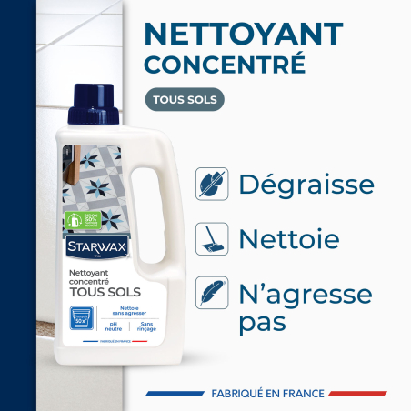 Nettoyant doux pour sols intérieurs