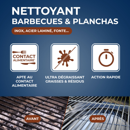 Nettoyant dégraissant pour plancha et barbecue