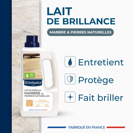 Lait de brillance pour marbres et pierres naturelles