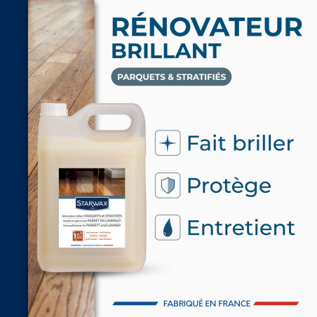 Rénovateur brillant protecteur pour parquets et sols stratifiés 5L