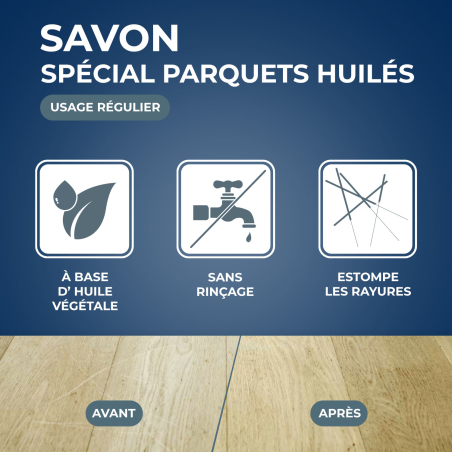 Savon d'entretien pour parquets huilés