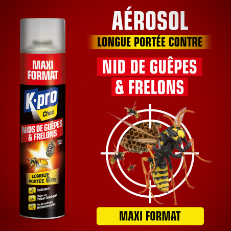 Aérosol foudroyant nids de guêpes et frelons