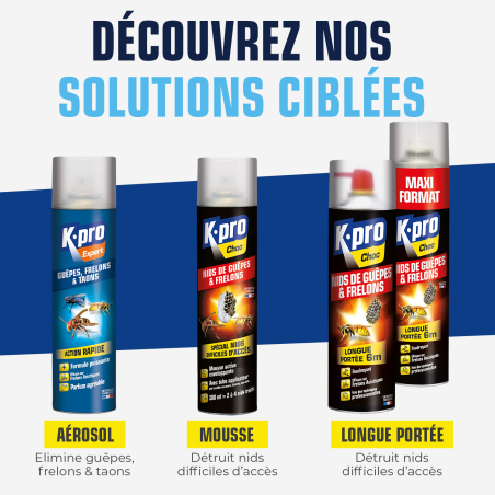 Aérosol nids de guêpes et frelons