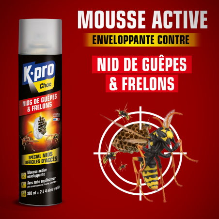 Aérosol nids de guêpes et frelons