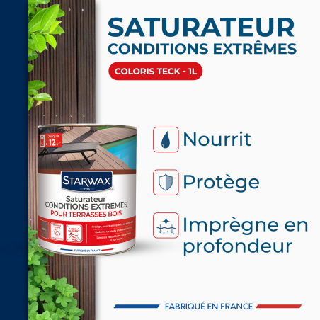 Saturateur haute protection pour terrasses en bois