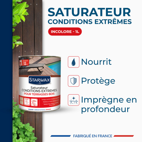 Saturateur haute protection pour terrasses en bois