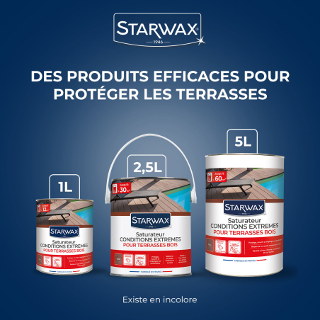 Saturateur haute protection pour terrasses en bois