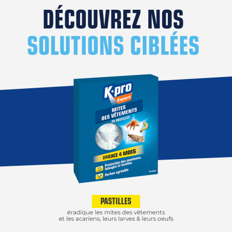 Pastilles mites des vêtements
